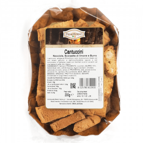 Cantuccini Nocciole e Limone 200g